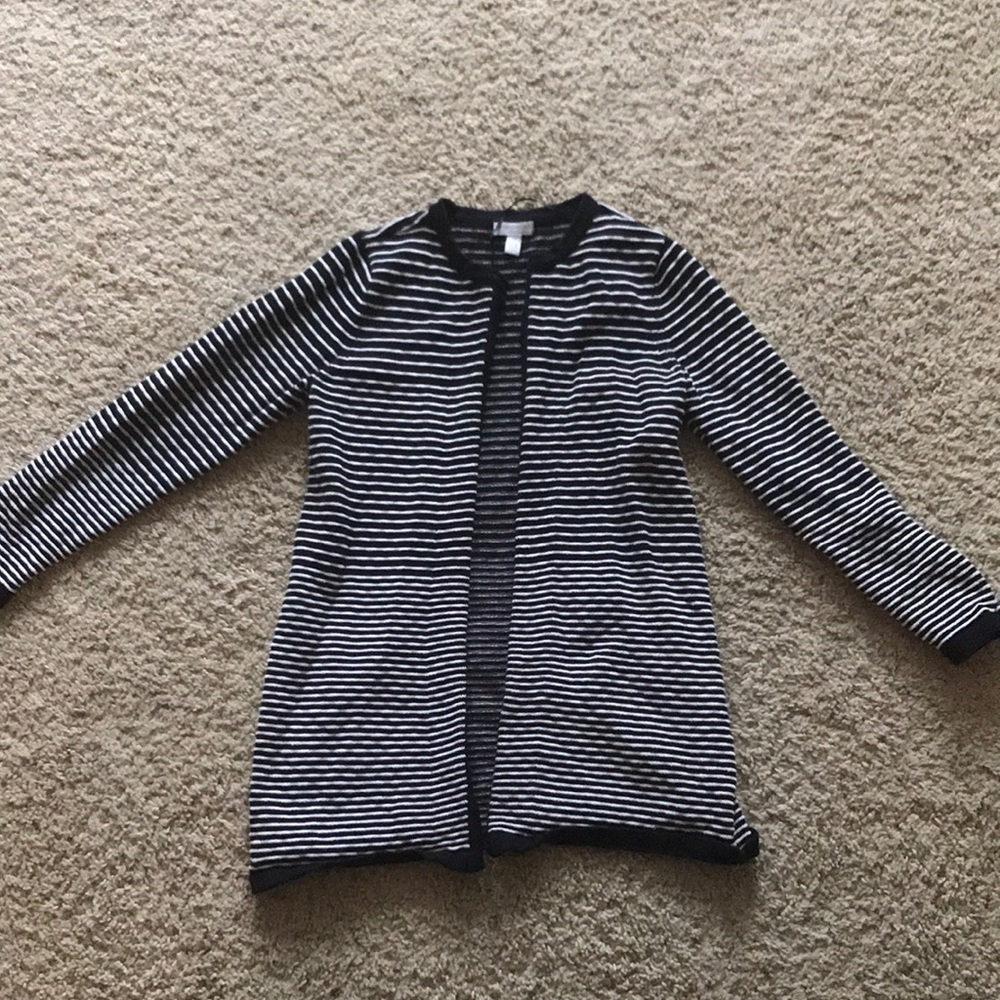 Striped formal cardigan